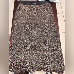 Adrianna Papell Black Floral Maxi Skirt